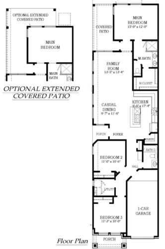 Chesmar Homes Single Story Villas-Carriagehouse Floorplan