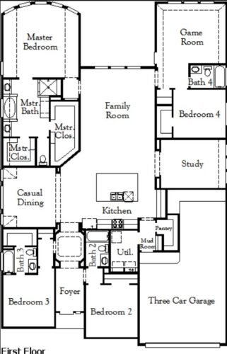 Coventry Homes Lindsay 60' 1F Floor Plan