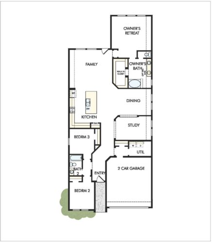 David Weekley Homes The Baileywood 45' Floor Plan