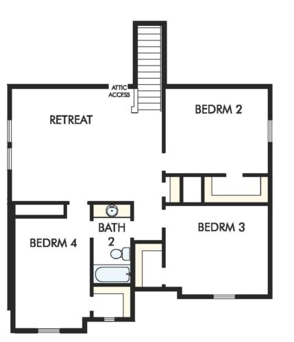 David Weekley Homes The Brinwood 45' 2F Floor Plan