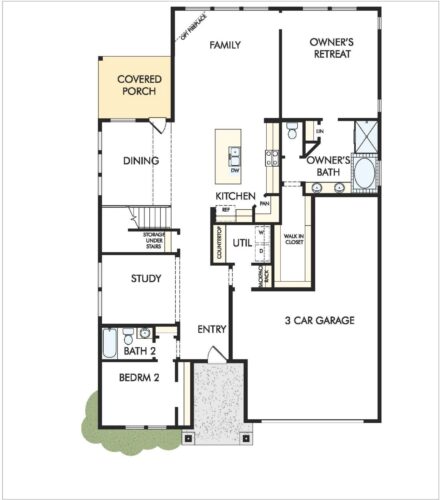 David Weekley Homes The Ella 55' 1F Floor Plan