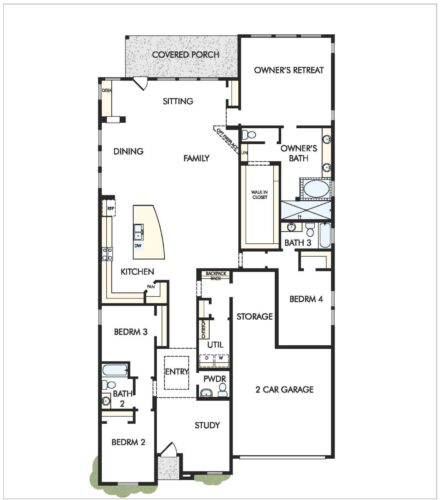 David Weekley Homes The Finley 55' Floor Plan