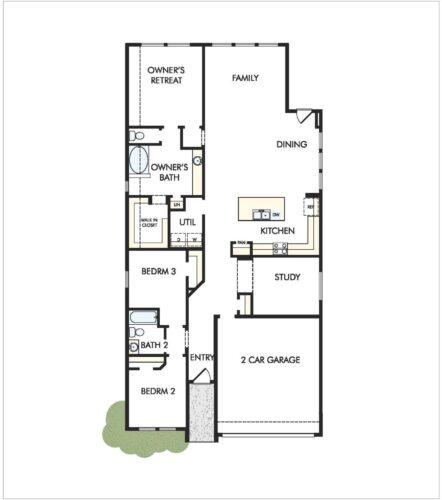 David Weekley Homes The Gladesdale 45' Floor Plan
