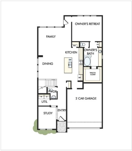 David Weekley Homes The Ivyridge 45' 1F Floor Plan