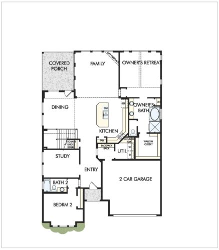 David Weekley Homes The Laport 55' 1F Floor Plan