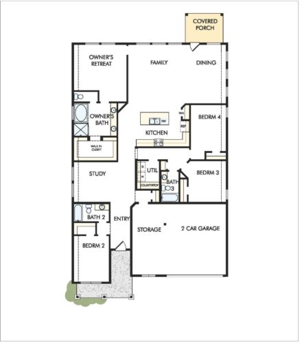 David Weekley Homes The Pressler 55' Floor Plan