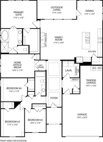 Drees Homes 65'Adley Floor plan