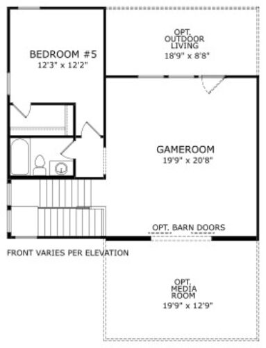 Drees Homes 65'Audrey 2F Floor plan