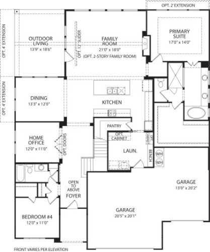 Drees Homes 65'Brookdale 1F Floor plan