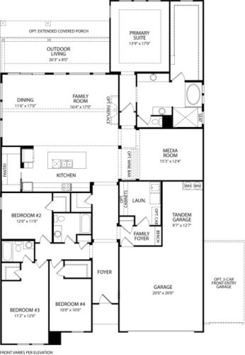 Drees Homes 65'Brynlee II 1F Floor plan