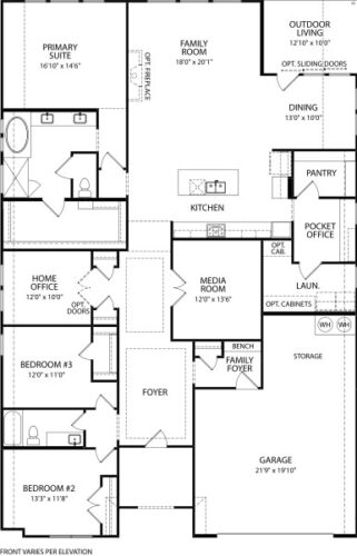 Drees Homes 65'Huntley III Floor plan