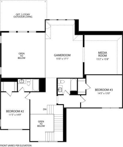 Drees Homes 65'Merrick II 2F Floor plan