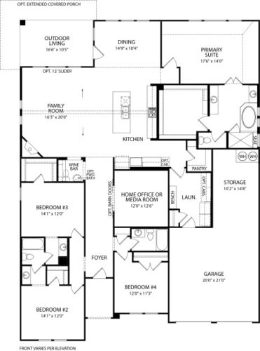 Drees Homes 65'Presley III Floor plan