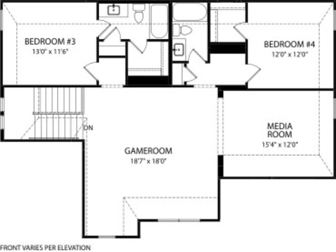 Drees Homes 65'Sumlin II 2F Floor plan