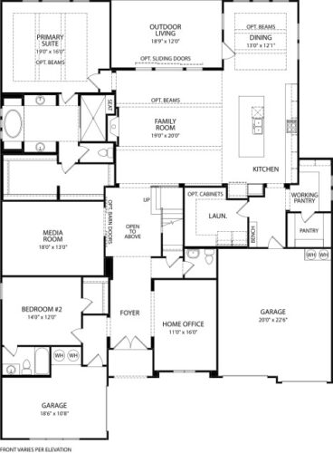 Drees Homes 80'-Briargate 1F Floor plan