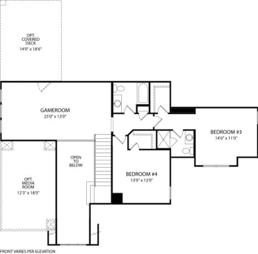 Drees Homes 80'-Brookdale II 2F Floor plan