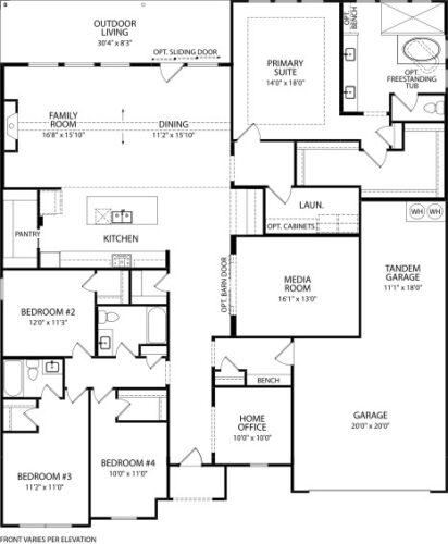 Drees Homes 80'-Granbury Floor plan