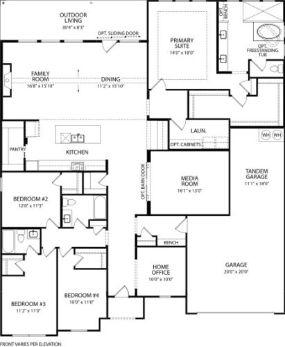 Drees Homes 80'-Granbury Floor plan