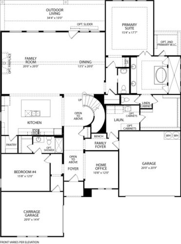 Drees Homes 80'-Grantley 1F Floor plan