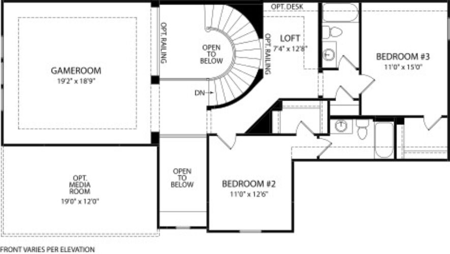 Drees Homes 80'-Grantley 2F Floor plan