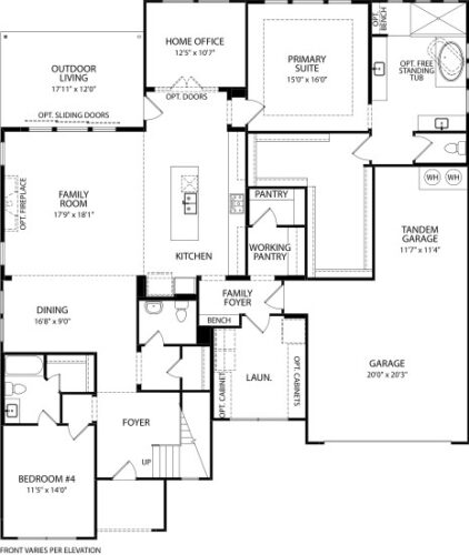 Drees Homes 80'-Merrick III 1F Floor plan