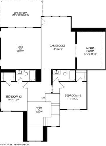 Drees Homes 80'-Merrick III 2F Floor plan