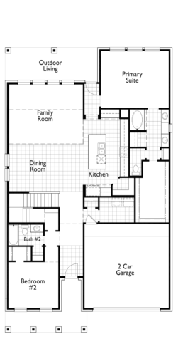 Highland Homes 50'-Redford 1F Floor plan