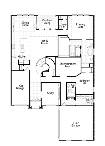 Highland Homes 65'-227 1F Floor plan