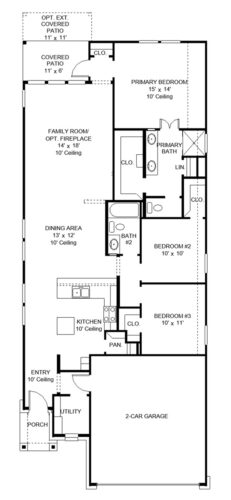 Perry Homes 45'-1500w Floor plan