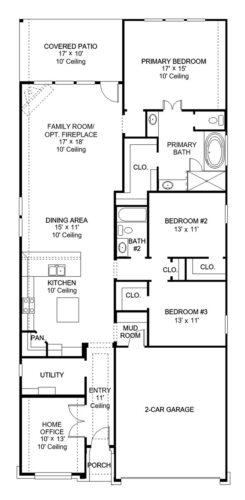 Perry Homes 45'-1984d Floor plan