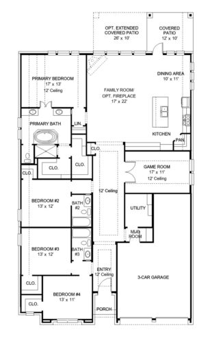 Perry Homes 55'-2493w Floor plan