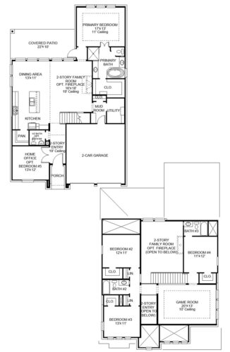 Perry Homes 55'-2599w Floor plan