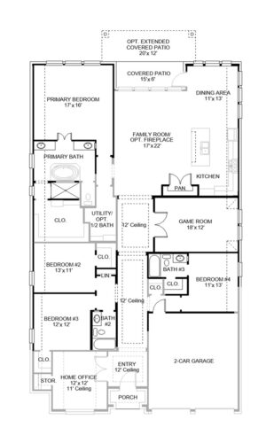 Perry Homes 55'-2737w Floor plan