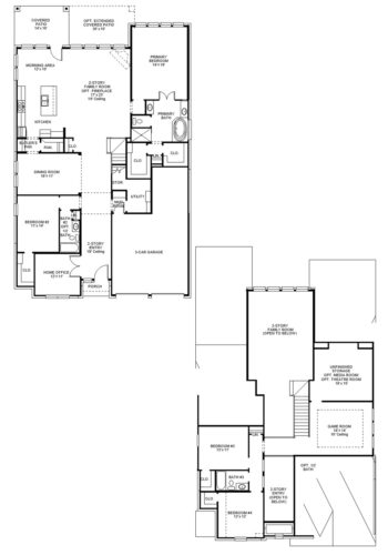 Perry Homes 55'-3095w Floor plan