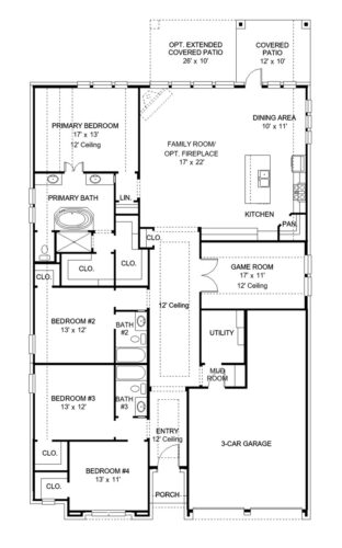 Perry Homes 60'-2493w Floor plan