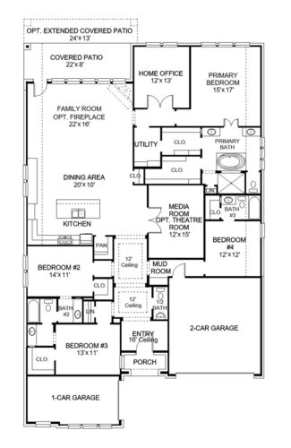 Perry Homes 60'-2850w Floor plan