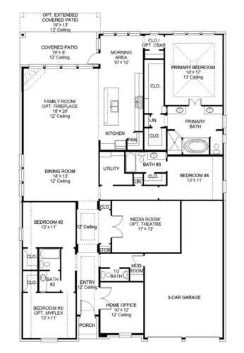 Perry Homes 60'-2944w Floor plan
