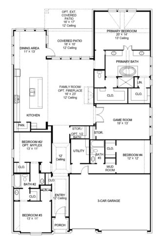 Perry Homes 70'-2895w Floor plan