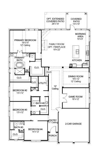 Perry Homes 70'-2916w Floor plan