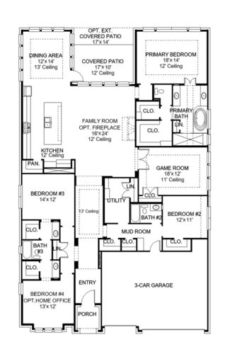 Perry Homes 70'-3014w Floor plan