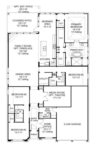 Perry Homes 70'-3112w Floor plan