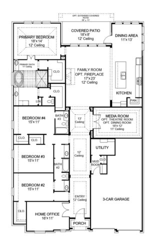 Perry Homes 70'-3118w Floor plan