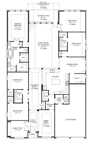 Perry Homes 70'-3258w Floor plan