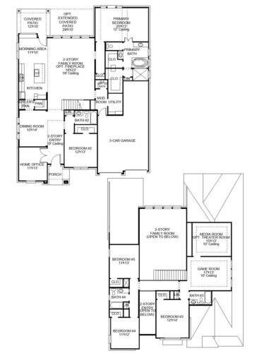 Perry Homes 70'-3394w Floor plan