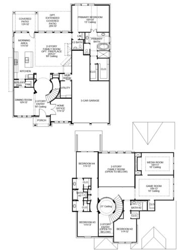 Perry Homes 70'-3398w Floor plan