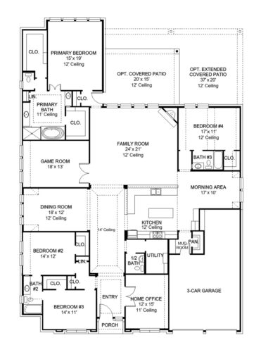 Perry Homes 70'-3578w Floor plan
