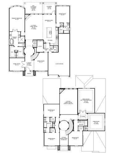 Perry Homes 70'-4098w Floor plan