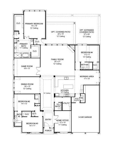 Perry Homes 80'-3578w Floor plan