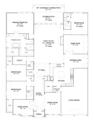 Perry Homes 80'-3714w Floor plan