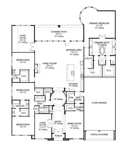 Perry Homes 80'-4297s Floor plan